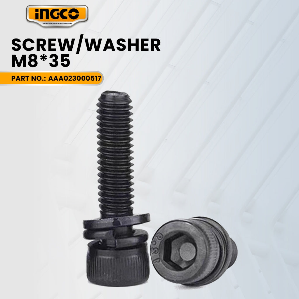 INGCO AA023000517 Screw M8*35 with washer for PDB130018 Demolition Hammer / Chipping Gun 1300W ING-SP
