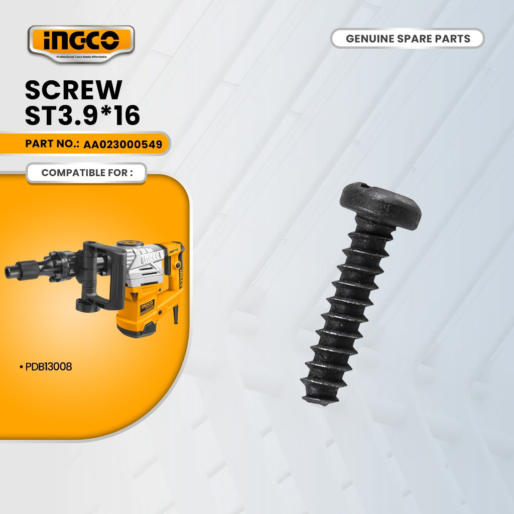 INGCO AA023000549 Screw ST3.9*16 for PDB13008 Demolition Breaker 1300W ING-SP