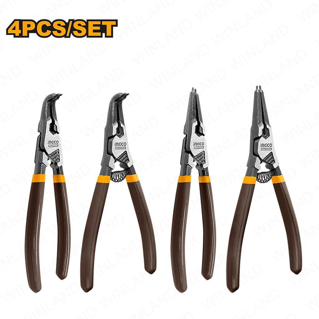 Ingco 5inches(125mm) Set of 4 Pieces Circlip Pliers HCCPS26125 ING-HT