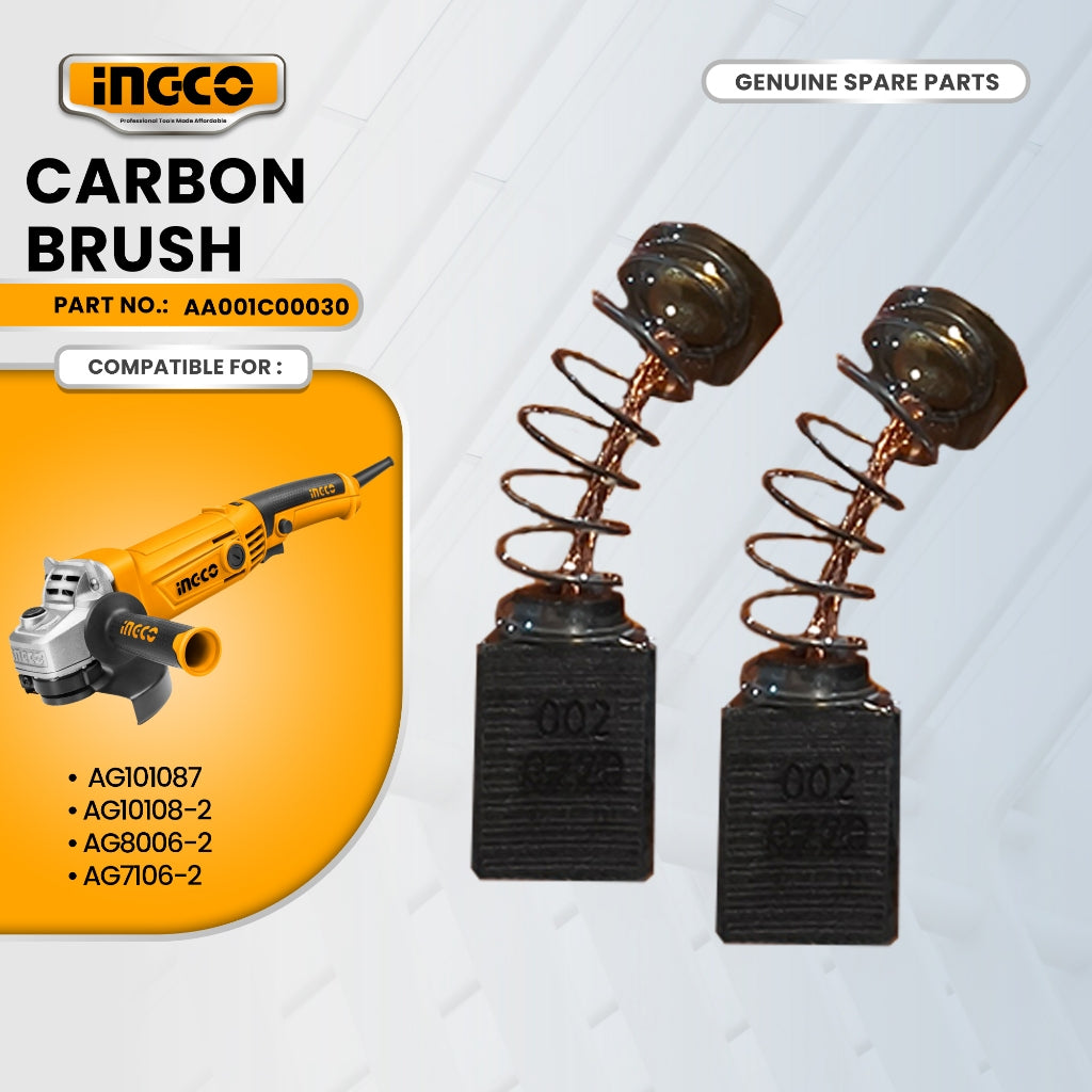 INGCO AA001C00030 Carbon Brush for AG101087 Angle Grinder 1010W-4" ING-SP
