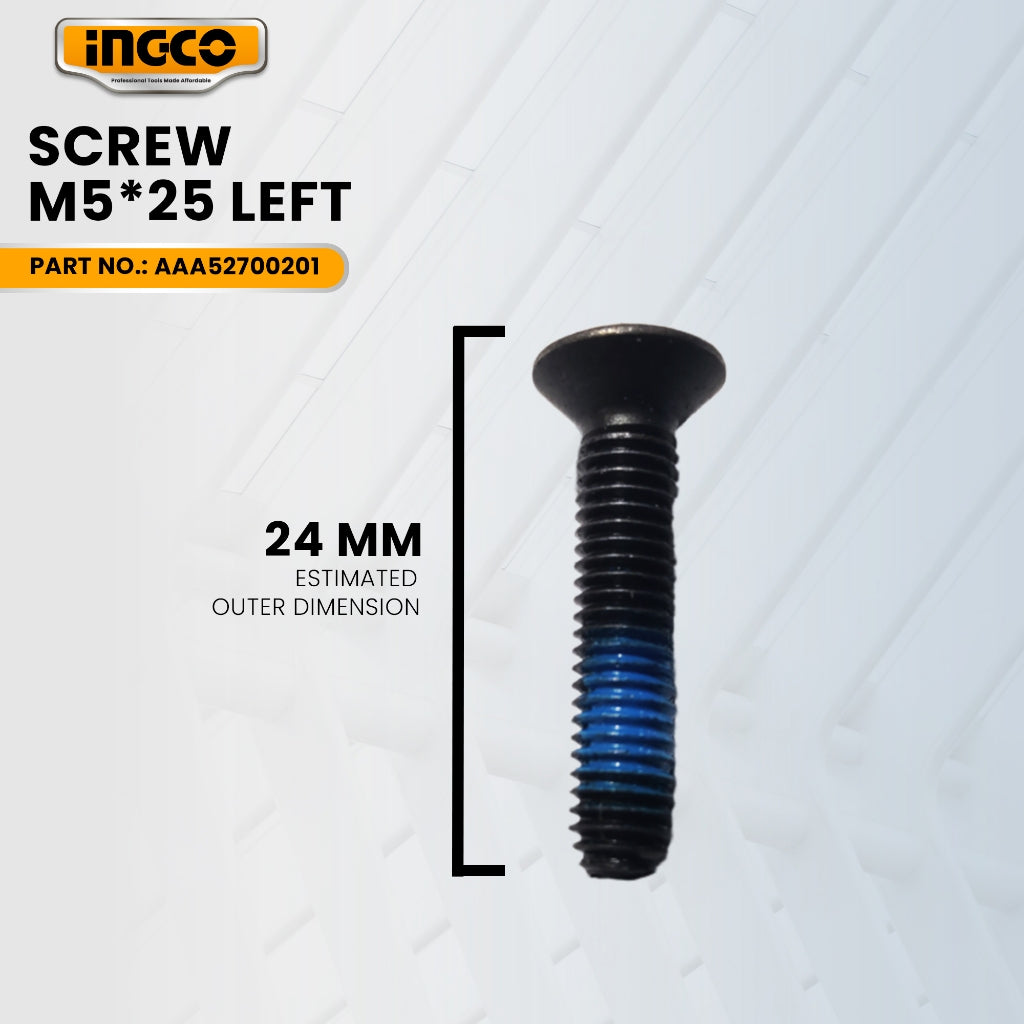 INGCO AAA52700201 Screw M5*25 Left for CDLI12422 Cordless Li-Ion Drill 12V 1.5AH ING-SP