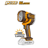 Ingco P20S/20V 3PCS Combo Kit Lithium-Ion Cordless Drive Ratchet, Heat Gun & Work Lamp