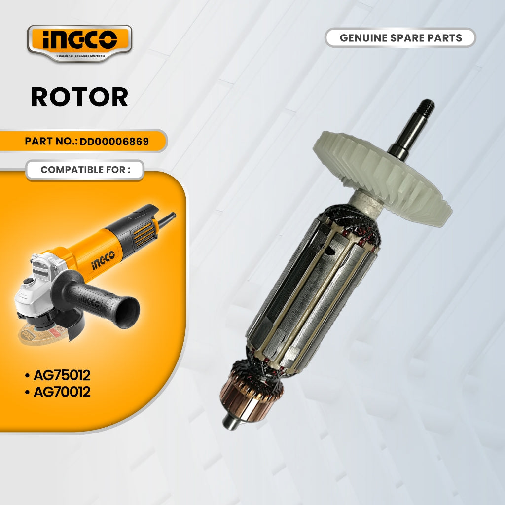 INGCO DD00006869 Rotor for AG75012 Angle Grinder 750W 4 ING-SP