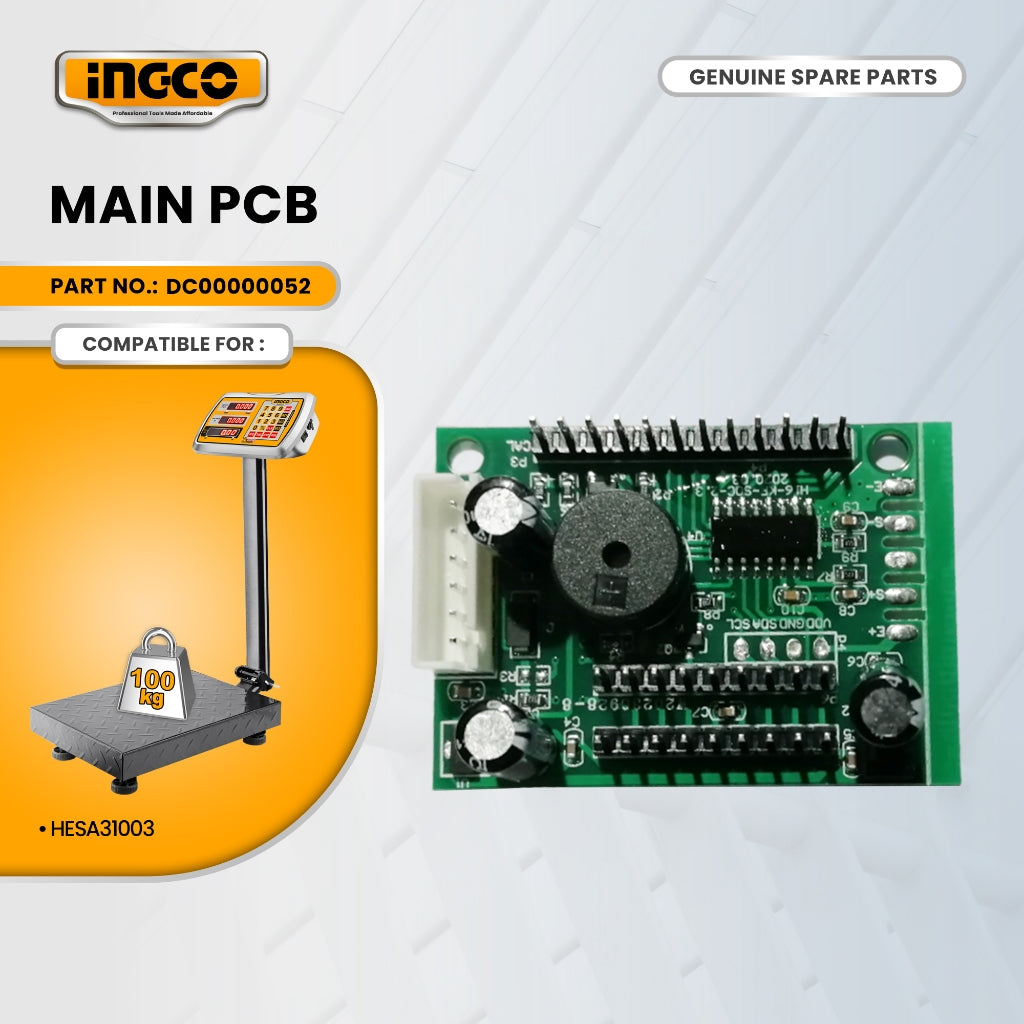 INGCO DC00000052 main PCB for HESA31003 Electronic Scale 100KG ING-SP