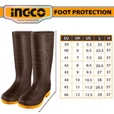 ingco rain boots 100% waterproof virgin pvc with high resistance to alkali (brown) SSH098L.39 alternate view