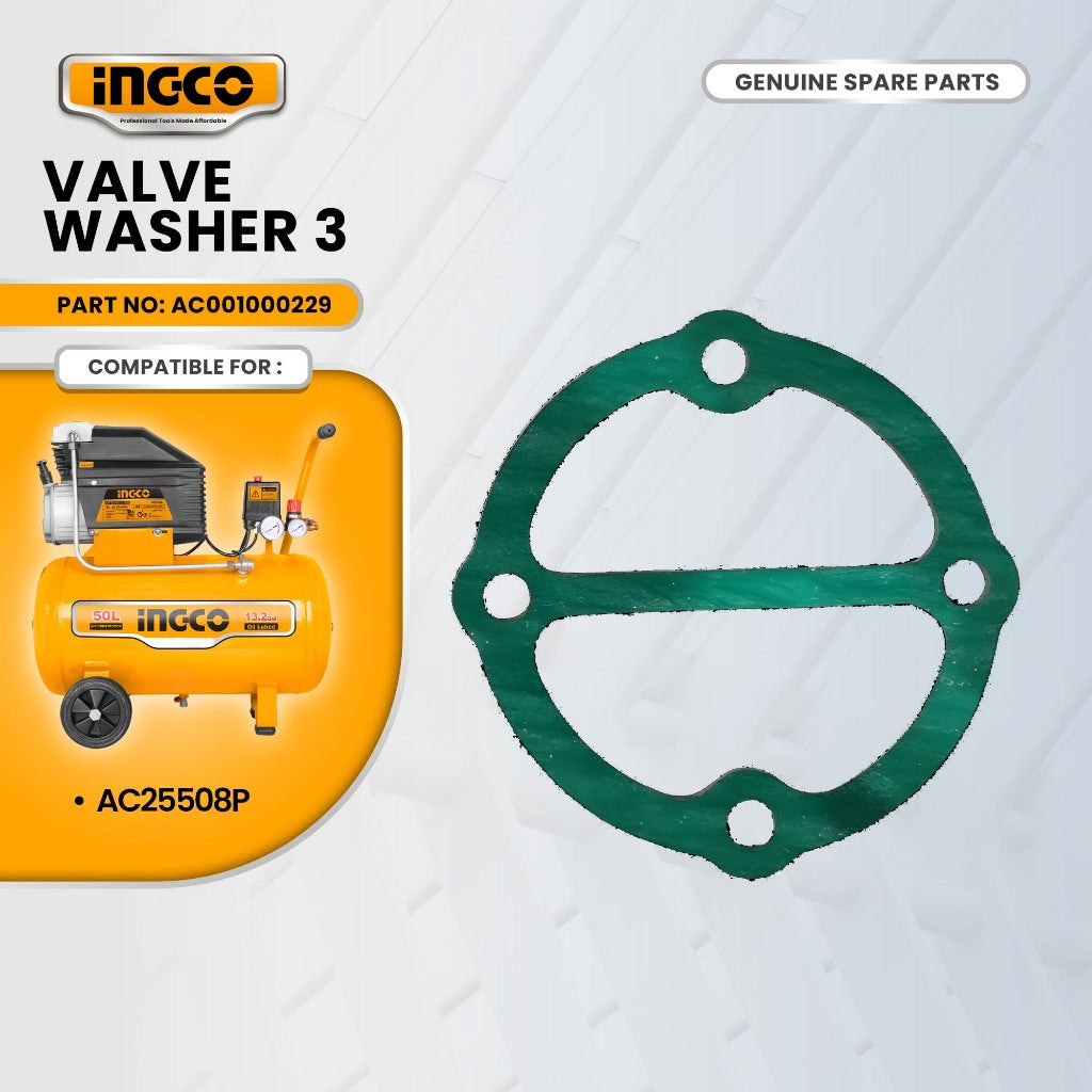 INGCO AC001000229 Valve Washer 3 for AC25508P Air Compressor 1.8kW (2.5HP) ING-SP
