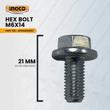 INGCO AP002000017 Hex bolt M6X14 for GLM141181 4.0HP Gasoline Garden Lawn Mower 3.0KW 4Stroke Engine ING-SP