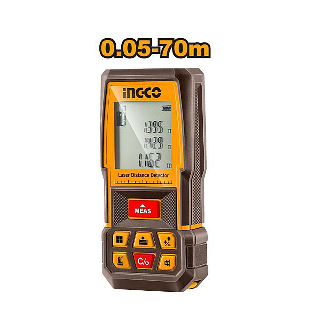 Ingco 2PCS Combo Kit Laser Distance Detector with Steel Measuring Tape HLDD241201 ING-PT
