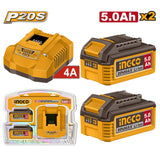 Ingco P20S Lithium-Ion Battery and Charger Kit 20V FBCPK2513 ING-CT