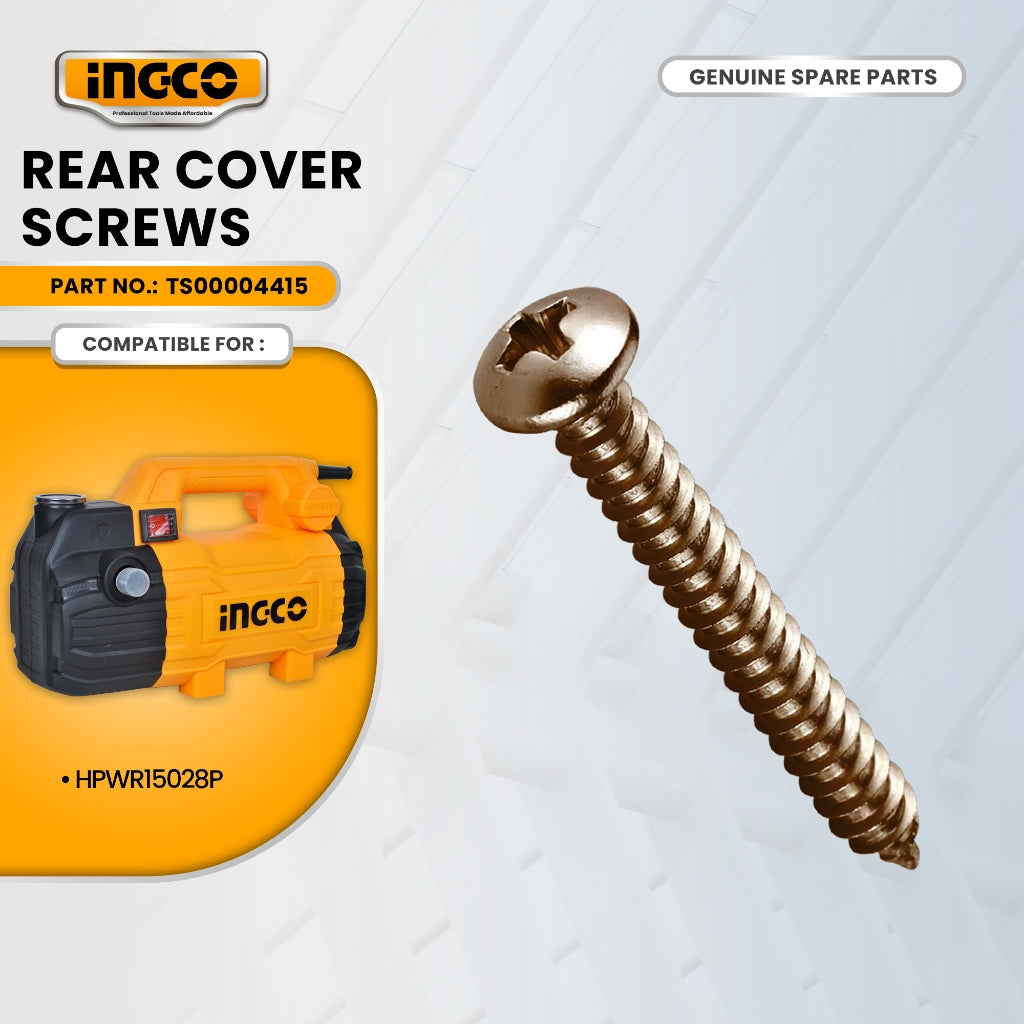 INGCO TS00004415 Rear Cover Screws HPWR15028P High Pressure Washer 1500W 100Bar ING-SP
