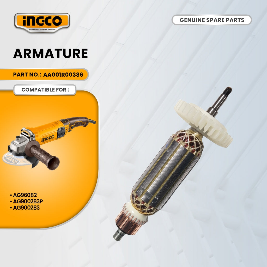 INGCO AA001R00386 Armature for AG96082 Angle Grinder 960W 4 ING-SP