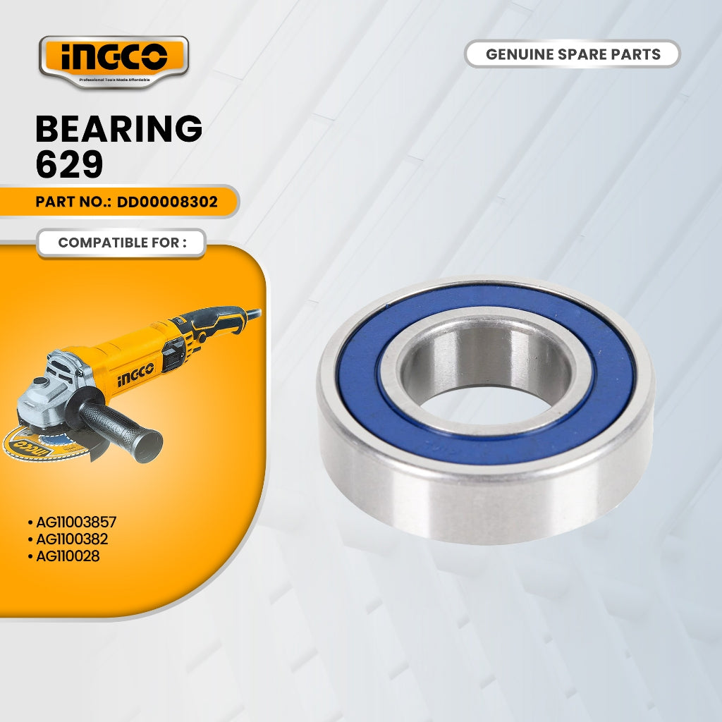 INGCO DD00008302 Bearing 629 for AG11003857 Angle Grinder VS 1100W ING-SP