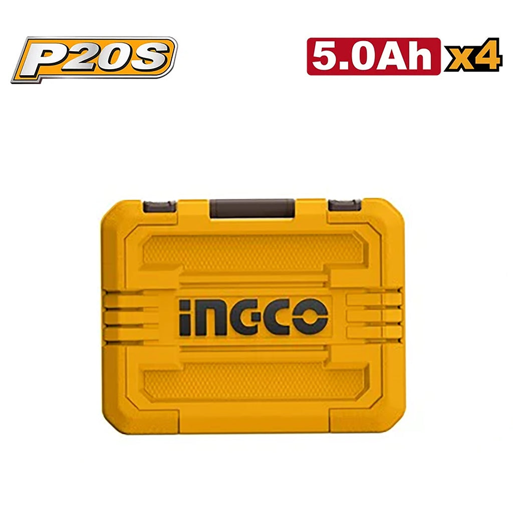 Ingco P20S/20V Lithium-Ion Battery and Charger 5PCS Combo Kit FBCLI20285 ING-CT
