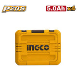 Ingco P20S/20V Lithium-Ion Battery and Charger 5PCS Combo Kit FBCLI20285 ING-CT
