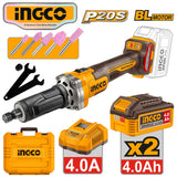 Ingco P20S/20V Brushless Motor Lithium-Ion Die Grinder Kit 6mm ING-CT