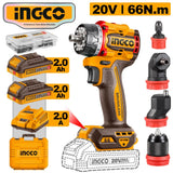 Ingco P20S/20V Cordless Multi-Head Drill Driver 66Nm CDLI206686 ING-CT