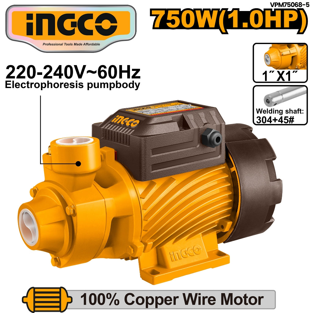 Ingco Water Peripheral Booster Motor Pump (0.05HP/1.0HP) ING-HT