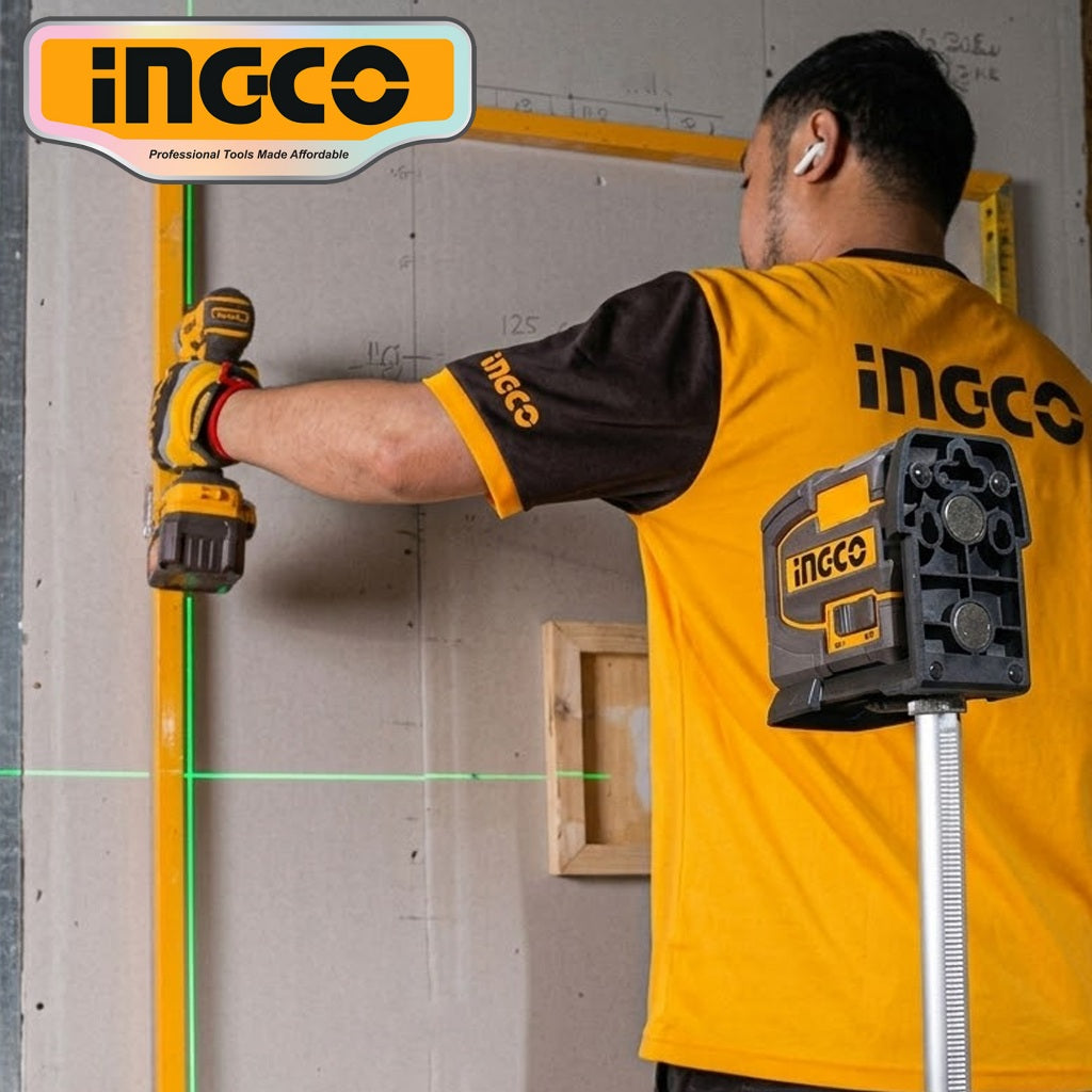 Ingco by Winland 3pcs Combo kit Laser level/distance detector & voltage detector COS260203 - ING-HT