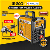 [Free Cordless Drill ] INGCO by Winland Portable Welding Machine Inverter IGBT ARC MMA ING-SS
