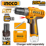 Ingco Lithium-Ion S12 Cordless Drill 12V 20N.m with Battery ING-CT
