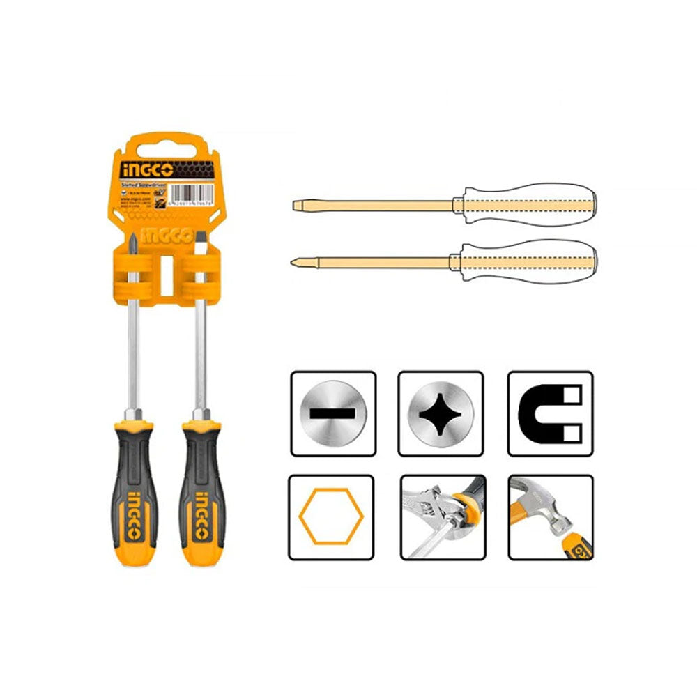 2 Pcs Go-Through Screwdriver Set HSGT680208