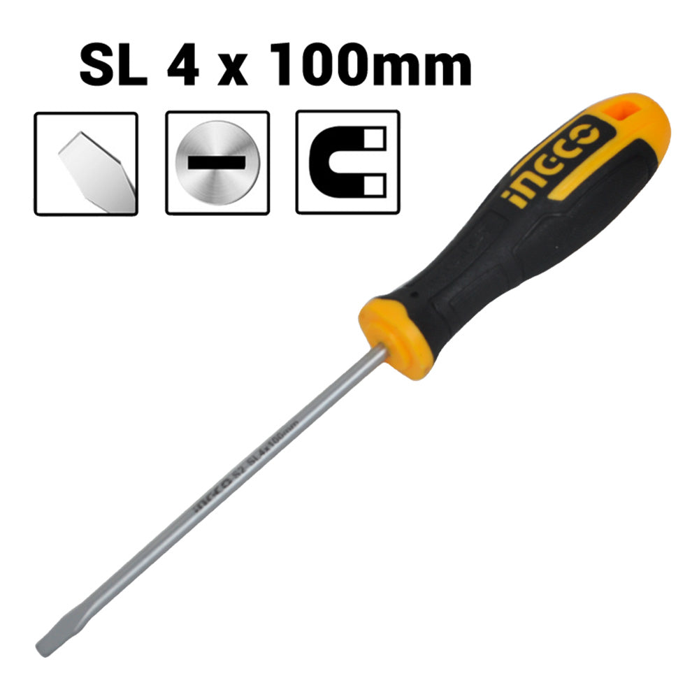 Slotted Screwdriver Flat Shank 4 x 100mm HS684100